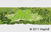 Physical Panoramic Map of Ningguo, satellite outside
