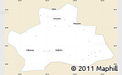 Classic Style Simple Map of Ningguo, single color outside