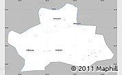 Gray Simple Map of Ningguo, single color outside