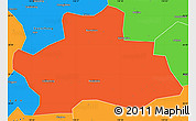 Political Simple Map of Ningguo