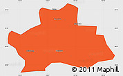 Political Simple Map of Ningguo, single color outside