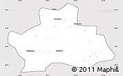 Silver Style Simple Map of Ningguo, cropped outside