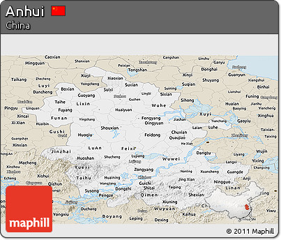 Classic Style Panoramic Map of Anhui