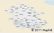 Classic Style Panoramic Map of Anhui, single color outside