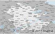 Gray Panoramic Map of Anhui