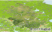 Satellite Panoramic Map of Anhui, physical outside