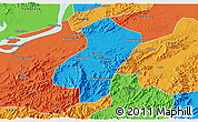 Political 3D Map of Qingyang