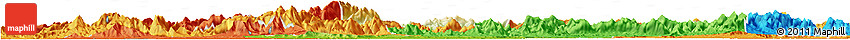 Physical Horizon Map of Qingyang, political outside
