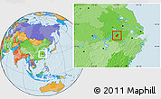 Political Location Map of Qingyang