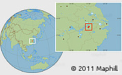 Savanna Style Location Map of Qingyang