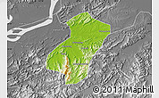 Physical Map of Qingyang, desaturated
