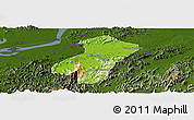 Physical Panoramic Map of Qingyang, darken