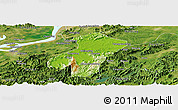 Physical Panoramic Map of Qingyang, satellite outside
