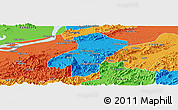 Political Panoramic Map of Qingyang