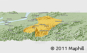 Savanna Style Panoramic Map of Qingyang