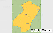 Savanna Style Simple Map of Qingyang, cropped outside