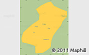 Savanna Style Simple Map of Qingyang, single color outside