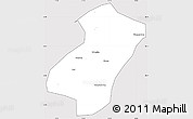 Silver Style Simple Map of Qingyang, cropped outside