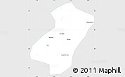 Silver Style Simple Map of Qingyang, single color outside