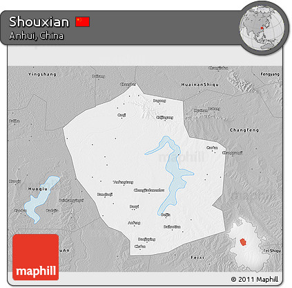Gray 3D Map of Shouxian