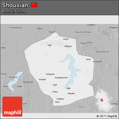Gray 3D Map of Shouxian