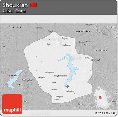 Gray 3D Map of Shouxian