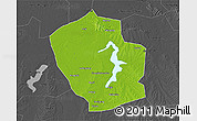 Physical 3D Map of Shouxian, darken, desaturated