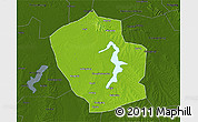 Physical 3D Map of Shouxian, darken