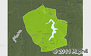 Physical 3D Map of Shouxian, darken, semi-desaturated