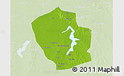 Physical 3D Map of Shouxian, lighten