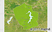 Physical 3D Map of Shouxian, satellite outside