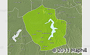 Physical 3D Map of Shouxian, semi-desaturated