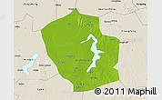 Physical 3D Map of Shouxian, shaded relief outside