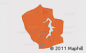 Political 3D Map of Shouxian, single color outside