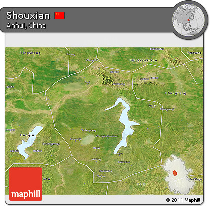 Satellite 3D Map of Shouxian