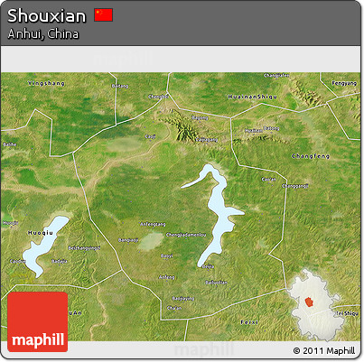 Satellite 3D Map of Shouxian