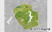 Satellite 3D Map of Shouxian, lighten, desaturated