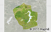 Satellite 3D Map of Shouxian, lighten, semi-desaturated