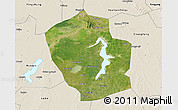 Satellite 3D Map of Shouxian, shaded relief outside