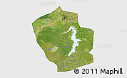 Satellite 3D Map of Shouxian, single color outside