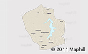 Shaded Relief 3D Map of Shouxian, cropped outside