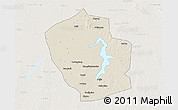 Shaded Relief 3D Map of Shouxian, lighten