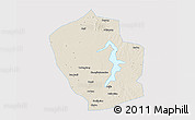 Shaded Relief 3D Map of Shouxian, single color outside