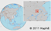 Gray Location Map of Shouxian