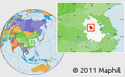 Political Location Map of Shouxian, highlighted parent region
