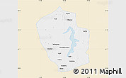 Classic Style Map of Shouxian, single color outside