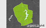 Physical Map of Shouxian, darken, desaturated