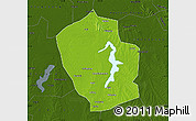Physical Map of Shouxian, darken