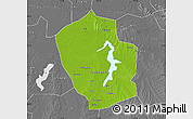 Physical Map of Shouxian, desaturated