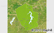 Physical Map of Shouxian, satellite outside